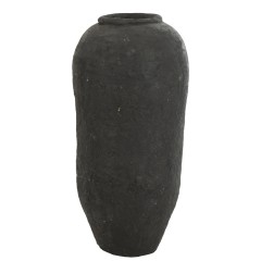 VASE DECOR PAPER MACH XL BLACK 100 